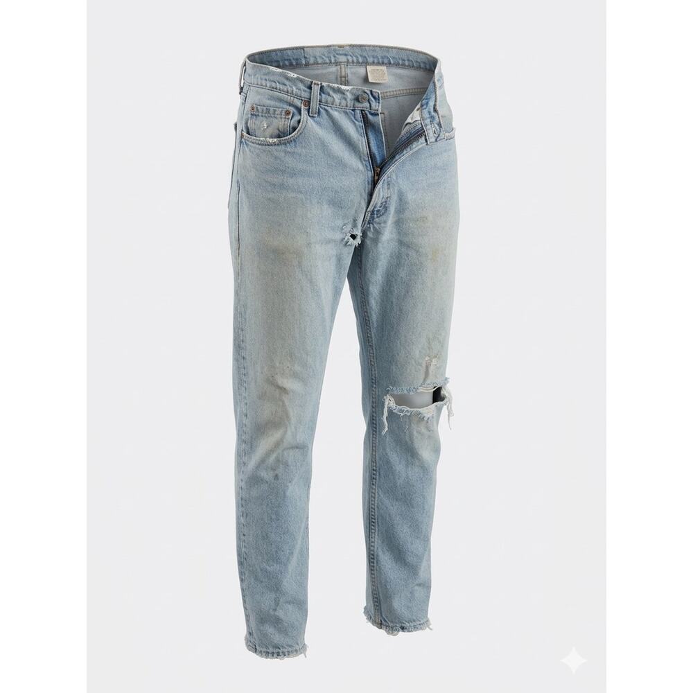 Vintage Naturally Distressed Thrashed Levi's 505 Made In USA‎ in 1990 Size 36x36